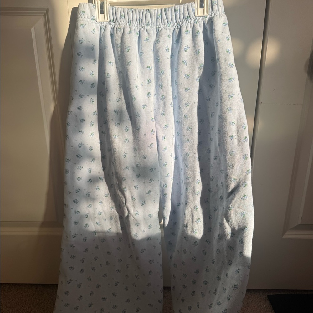 Edikted Light Blue Floral Straight Leg Pants